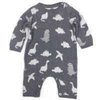GX440: Baby Boys Dinosaur Pattern  Knitted Romper (0-18 Months)